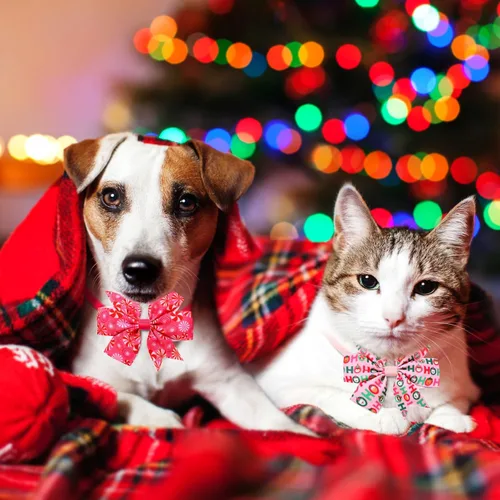Vista 7 de Talltalk 40 unidades de collares de San Valentín para perros, corbatín rosa ajustable para gatos, corbatín de mariposa para mascotas, corbatín