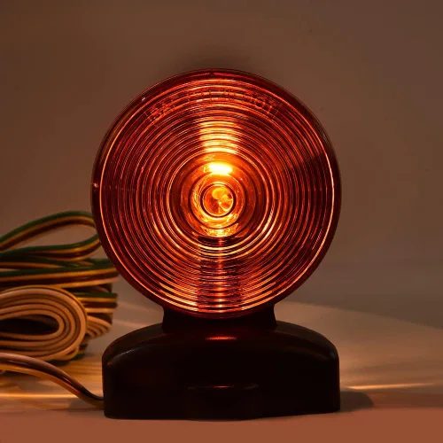 Vista 4 de G-PLUS Kit de luces magnéticas universales de 12 V, luces traseras, intermitentes, kit de luces de remolque magnéticas, color rojo y ámbar, 20 pies