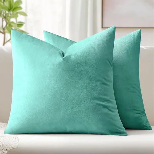 Vista 17 de MIULEE Paquete de 2 fundas de almohada de terciopelo decorativas rectangulares lumbares, fundas de cojín suaves sólidas para sofá, sofá, dormitorio