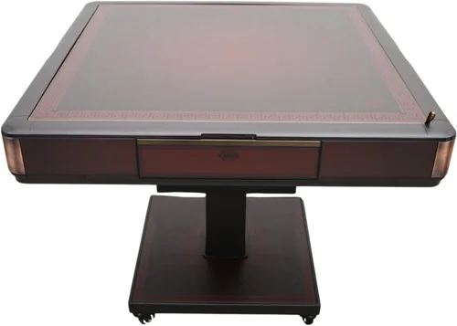 Vista 8 de Estilo montaña rusa de 1.575 in chino/filipinos/americano Mahjong mesa automática plegable Mahjong color nogal acabado ultra fino 2