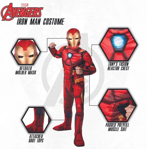 Vista 2 de Jazwares Disfraz de Iron Man Deluxe para niño
