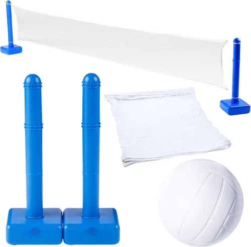 Vista 10 de SWIMLINE Juego original de red de voleibol de piscina con pelota ajustable de hasta 34 pies de ancho para niños y adultos 2 bases estables