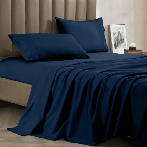 Vista 11 de CELINE LINEN Juego de sábanas de microfibra de 4 piezas prémium de calidad hotelera 1800, resistente a las arrugas - Ropa de cama de lujo ultra