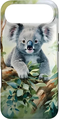 Vista 27 de Adorable Koala in a Tree Watercolor Case for iPhone 17