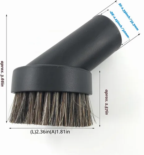 Vista 2 de SCStyle - Cepillo redondo para aspiradora hecho de pelo de caballo mixto Se adapta a diferentes marcas de aspiradoras compatibles con accesorios