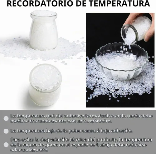 Vista 6 de Maitys Pegamento para encoladora de cantos termofusible de 3.53 oz para máquina de bandas de borde, gránulos de pegamento caliente, cuentas