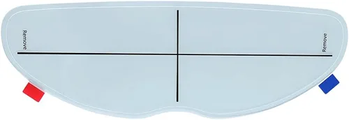 Vista 12 de Protector universal para casco de película antivaho con lente transparente, resistente a la niebla, 3.7 x 10.7 pulgadas, 2