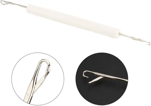 Vista 4 de ViaGasaFamido Sewing Machine Accessories, Knitting Machine Double-Ended Needle with Handle for Silver Reed LK360 LK150 LK100 SK860