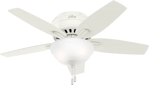 Vista 15 de Hunter Fan Company, 51082 Newsome Ventilador de techo de perfil bajo de níquel cepillado de 42 pulgadas con kit de luz LED y cadena de tracción