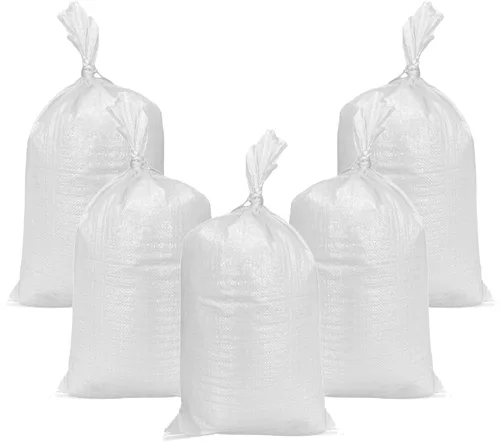 Vista 9 de AK TRADING CO. Sacos de arena de polietileno de 14 x 26 pulgadas con protección UV y lazos integrados, barrera de agua de inundación, bolsas de Verde
