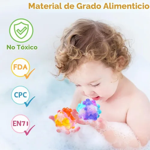 Vista 3 de Juguetes para ansiedad a granel, 4 unidades de bolas de estrés 3D, paquete