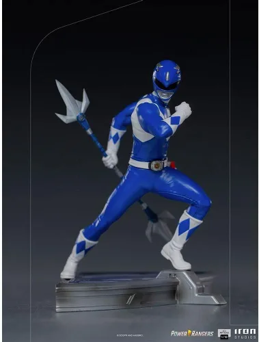 Vista 3 de Iron Studios Power Rangers Blue Ranger Escala 1/10 Power Rangers Figura coleccionable de 7 pulgadas