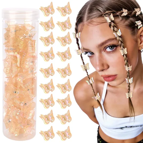 Vista 11 de YISSION 60 pinzas pequeñas de mariposa para el cabello (negro)