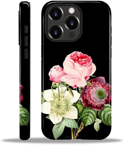 Vista 55 de Funda para iPhone 11, resistente híbrida 2 en 1, protección completa contra golpes con acabado brillante, diseño de collage de tela a cuadros