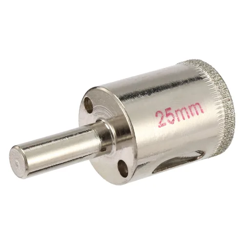 Vista 5 de uxcell - 2 brocas de sierra de agujero con revestimiento de diamante de 0.98 pulgadas para vidrio, cerámica, mármol, roca y porcelana, 2