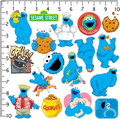 Vista 2 de Monstruo de galletas de Barrio Sésamo, tableta, juego variado de personajes de monstruo de galletas