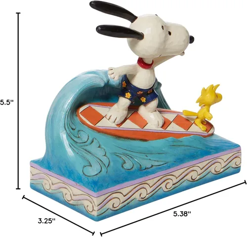 Vista 9 de Enesco Jim Shore Peanuts Snoopy and Woodstock - Figura de surf, 5.5 pulgadas, multicolor
