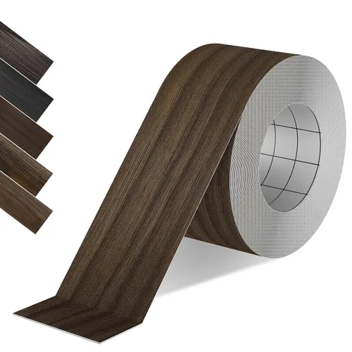 Vista 24 de Bandas de borde de PVC negro, rollo de 1 1/2 "x 10 pies - Borde flexible pre-pegado