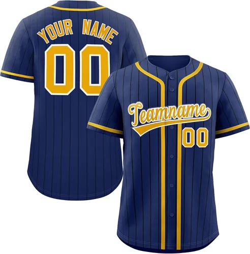 Vista 36 de Camiseta de béisbol de rayas finas personalizada hipster hip hop, camisetas deportivas con nombre y número del equipo personalizado para hombres
