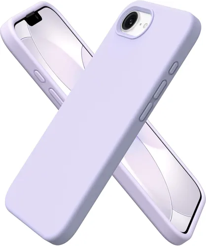 Vista 13 de ORNARTO Funda compatible con iPhone 16e de 6.1 pulgadas (2025), silicona líquida de 3 capas cubierta completa de goma de gel suave, funda protectora