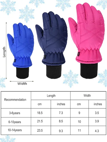 Vista 3 de 4 pares de guantes de ciclismo para niños, guantes de bicicleta de montaña, guantes de esquí para niños pequeños, guantes de pesca para deportes al