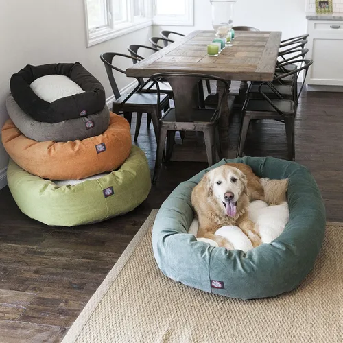 Vista 5 de Cama para perro de 24 pulgadas Apple Villa Collection Sherpa Bagel