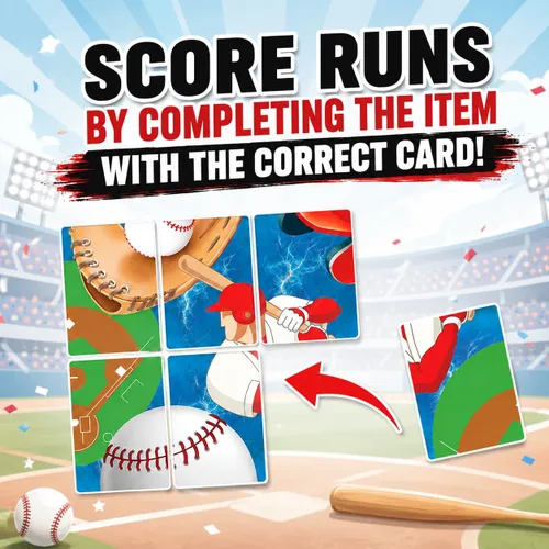 Vista 3 de Juego de cartas – Juego de rompecabezas y estrategia de béisbol de ritmo rápido para niños, adolescentes y adultos 2–4 jugadores o juego en