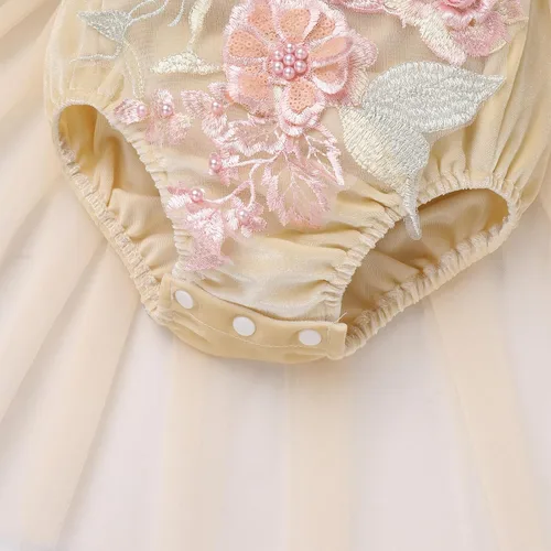 Vista 55 de Traje de bebé niña primer cumpleaños traje de encaje tul mameluco princesa tutú vestido de un año cumpleaños pastel Smash fotografía ropa