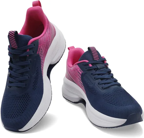Vista 2 de QUINMOK Tenis antideslizantes para mujer, de malla, para caminar y correr