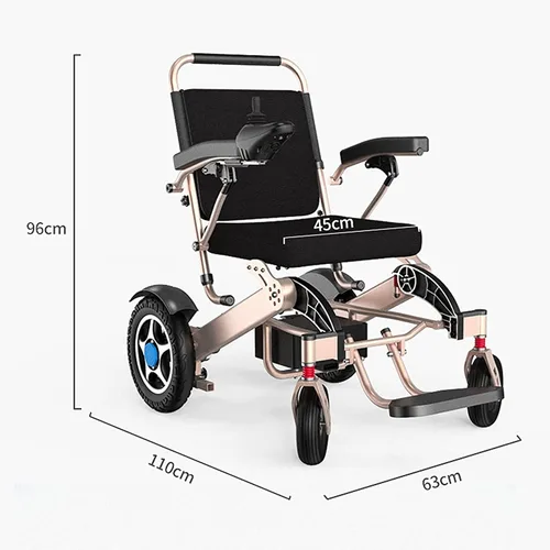 Vista 2 de Sillas de ruedas eléctricas ligeras plegables inteligentes scooter eléctrico automático para ancianos con piernas inconvenientes, discapacitados