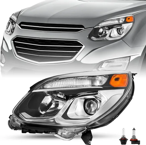 Vista 11 de JSBOYAT Par de faros delanteros halógenos Chevy Equinox 2016 2017, par de proyectores, estilo OE, conjunto de faros delanteros de fábrica