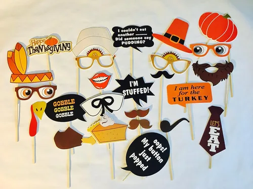 Vista 5 de [Ventas en Estados Unidos] Accesorios para cabina de fotos del día de Acción de Gracias, decoraciones de cabina de fotos de Acción de Gracias