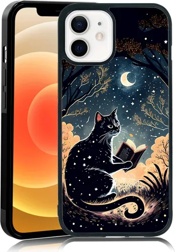 Vista 61 de Elegante funda de teléfono con diseño de gato Marie compatible con iPhone 11, funda de encaje dorado para iPhone, a prueba de golpes, rosa fucsia