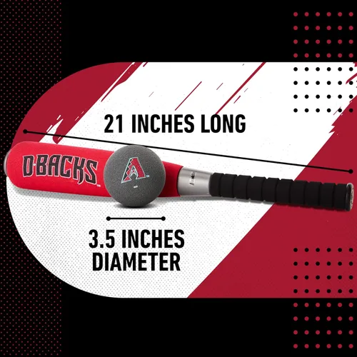 Vista 2 de Franklin Sports MLB Bate de béisbol de espuma jumbo + juegos de pelotas, bates de béisbol de espuma de gran tamaño para niños + pelotas de béisbol