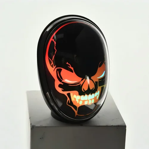 Vista 8 de Altavoz Bluetooth fantasma de Halloween, espeluznante y divertido Negro oscuro