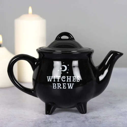 Vista 4 de Witches Brew - Tetera negra de cerámica