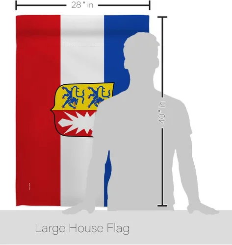 Vista 2 de Schleswig Holstein - Bandera de casa – Estados regionales de Alemania Central Europa Territorio de la antigua historia del país – Cartel decorativo