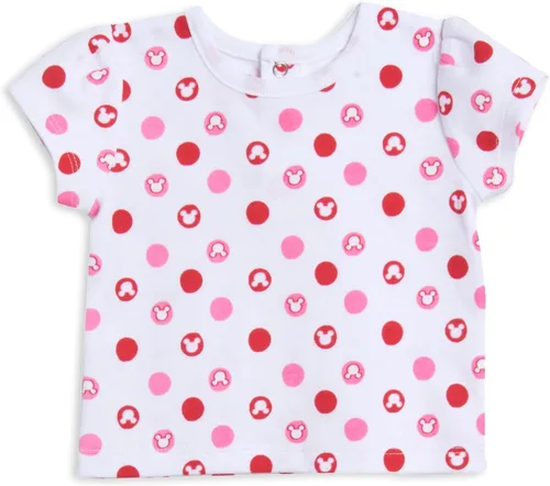 Vista 4 de Disney Minnie Mouse - Conjunto de 3 piezas de camiseta y diadema de rizo francés para bebés y niñas