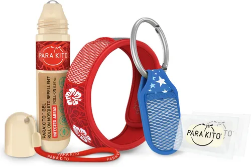 Vista 9 de PARA'KITO Paquete repelente de mosquitos – 1 roll-on 1 pulsera 1 clip (roll-on + azul + camuflaje)