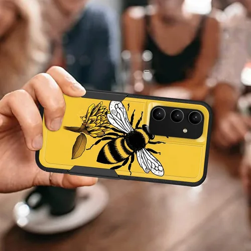 Vista 112 de Funda para Galaxy A14 5G, resistente de doble capa híbrida de policarbonato duro, goma suave, a prueba de golpes, funda protectora resistente