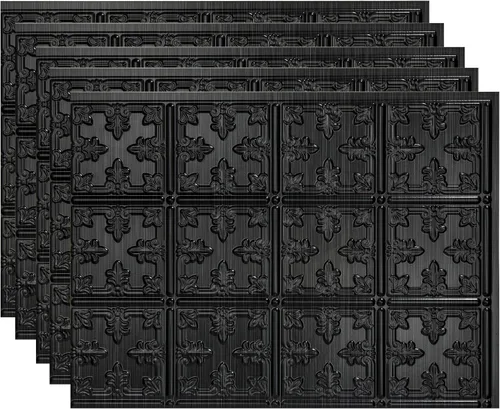Vista 32 de FASÄDE Panel decorativo para salpicaduras de vinilo de estilo tradicional / patrón 10 en bronce antiguo (muestra de 6 x 6 pulgadas)