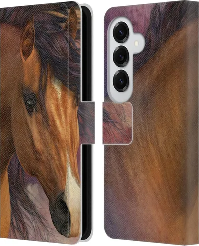 Vista 318 de Head Case Designs Officially Licensed Laurie Prindle A Morgan Christmas Western Stallion Leather Wallet Case Compatible with Samsung Galaxy A07 4G