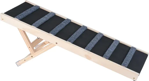 Vista 9 de VEVOR Rampa para Perros, Rampa Plegable para Mascotas para Cama, Rampa Ajustable para Perros Pequeños, Grandes, Viejos y Gatos, Rampa de Madera
