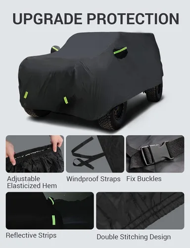 Vista 7 de Proadsy - Funda de automóvil de ajuste personalizado para Ford Bronco 2021 Bloqueo UV impermeable con forro suave que evita fugas y arañazos.