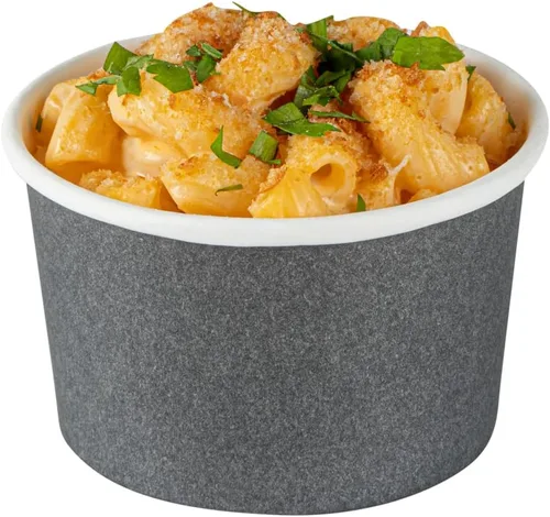 Vista 56 de Restaurantware Coppetta - Vasos de postre de 3 onzas, 50 tazas desechables para helado, tapas se venden por separado, cuencos de papel a cuadros