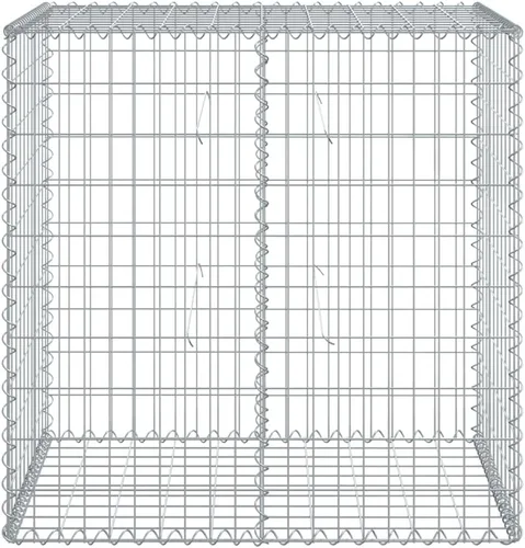 Vista 5 de vidaXL Cesta de gavión con tapa, 39.4 x 19.7 x 39.4 pulgadas, hierro galvanizado rectangular, resistente a la intemperie, montaje sin herramientas