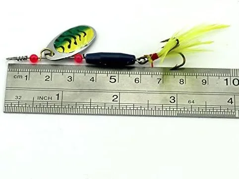 Vista 4 de 6pcs spinnerbaits Hard Metal Spinner Kit trucha lubina señuelos de pesca wobbler aparejos de pesca