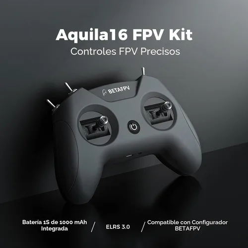 Vista 5 de BETAFPV Aquila16 FPV Kit con transmisor LiteRadio 2 SE para simulador, gafas VR03 con función de grabación DVR, 3 modos de vuelo, kit RTF 1S
