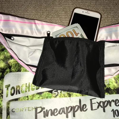 Vista 3 de Pineapple Express Stash - Funda de almohada con bolsillo secreto, cojín decorativo con compartimento oculto fresco, se adapta al relleno de almohada