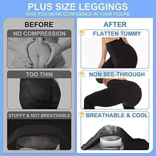 Vista 5 de GAYHAY Leggings con bolsillos para mujer, pantalones de yoga de 1925 pulgadas, cintura alta, control de abdomen, compresión para entrenamiento